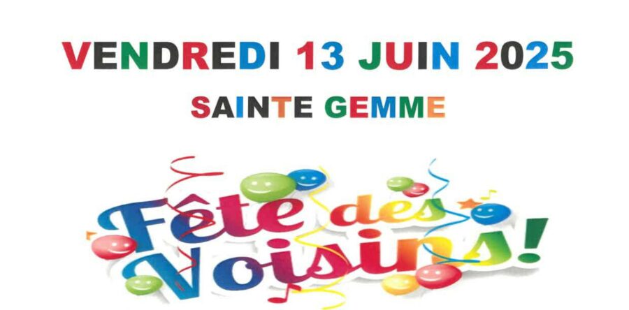 Fête des voisins le 13 juin à partir de 19h